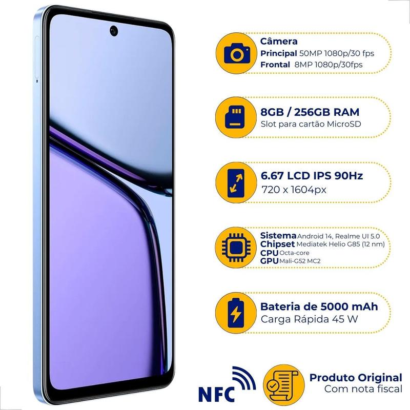 Celular Realme C65 Dual Sim 256 Gb 8 Gb Ram Smartphone - Realme